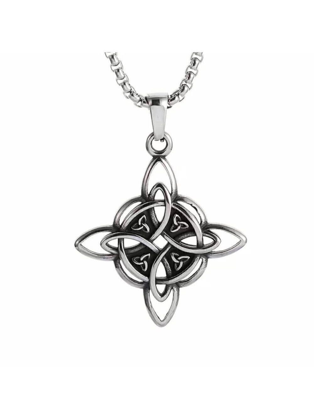 Large Irish Celtic Cross Pendant and Necklace #1197 - Picture 7 of 9